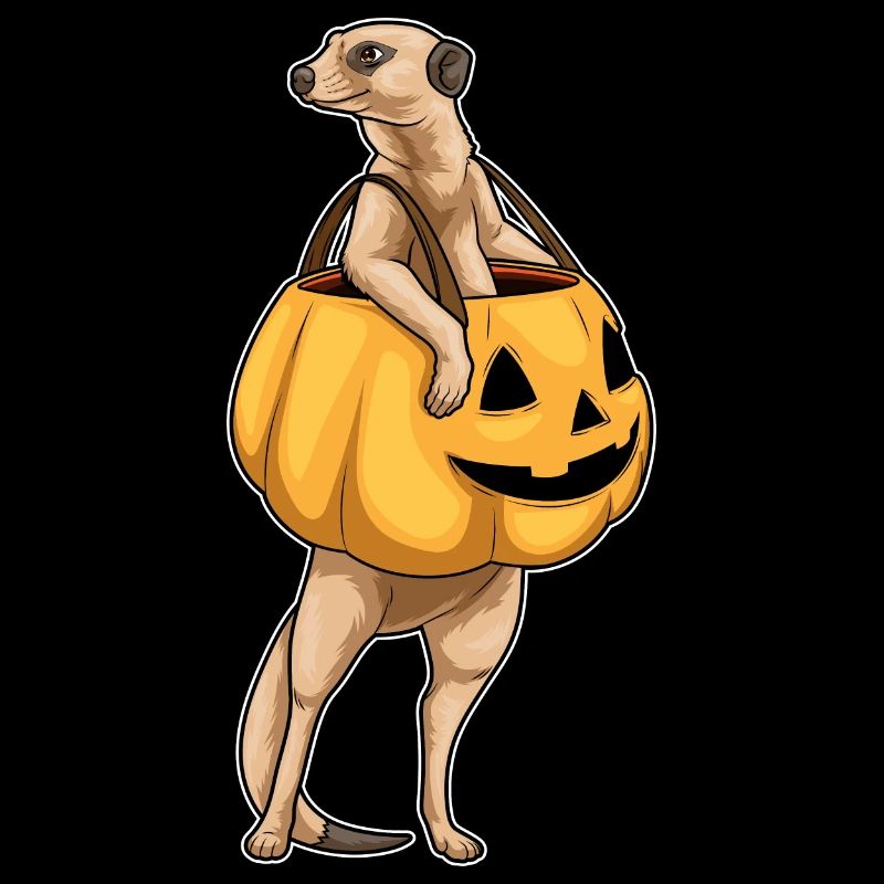 Suricate Halloween Jack O Lanterne
