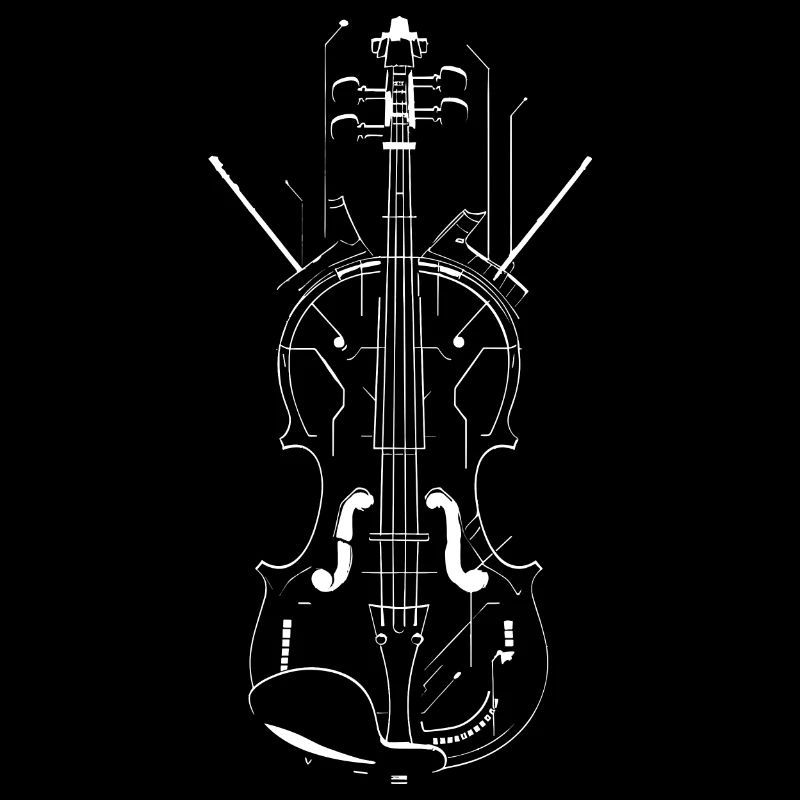 Dessin au trait du violon