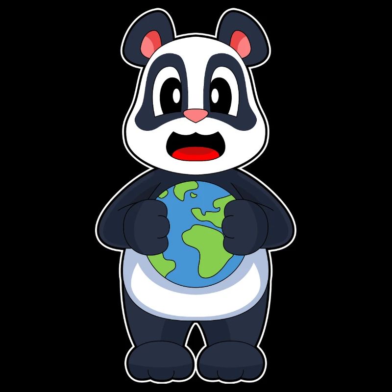 Globe terrestre panda