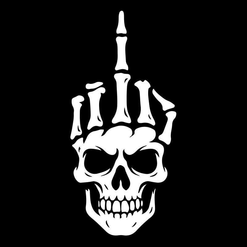 Skeleton middle finger