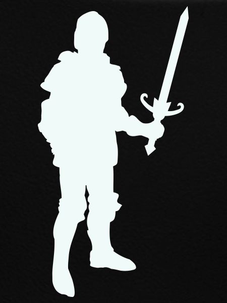 Ritterheld Silhouette mit Langschwert