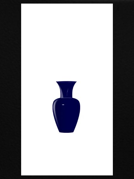 Mitternachtsblaue Vasen-Silhouette