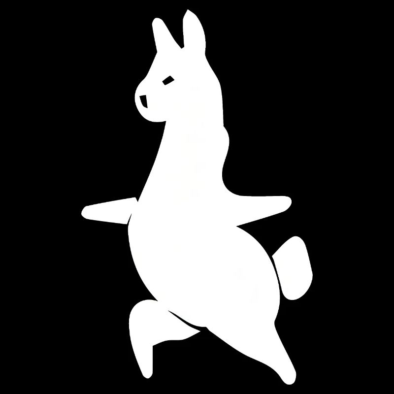 Llama Alpaca Workout Yoga Silhouette Minimalist