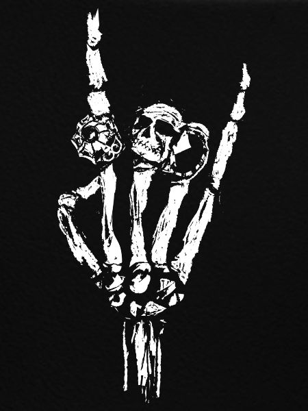 Knochen Hand mit Ringe