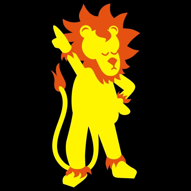 Lion dans la pose disco