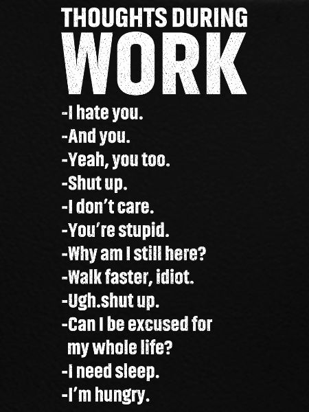 thoughts during work