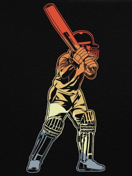 Retro Cricket Batter