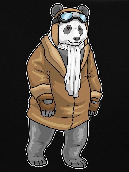Panda Pilot Cap