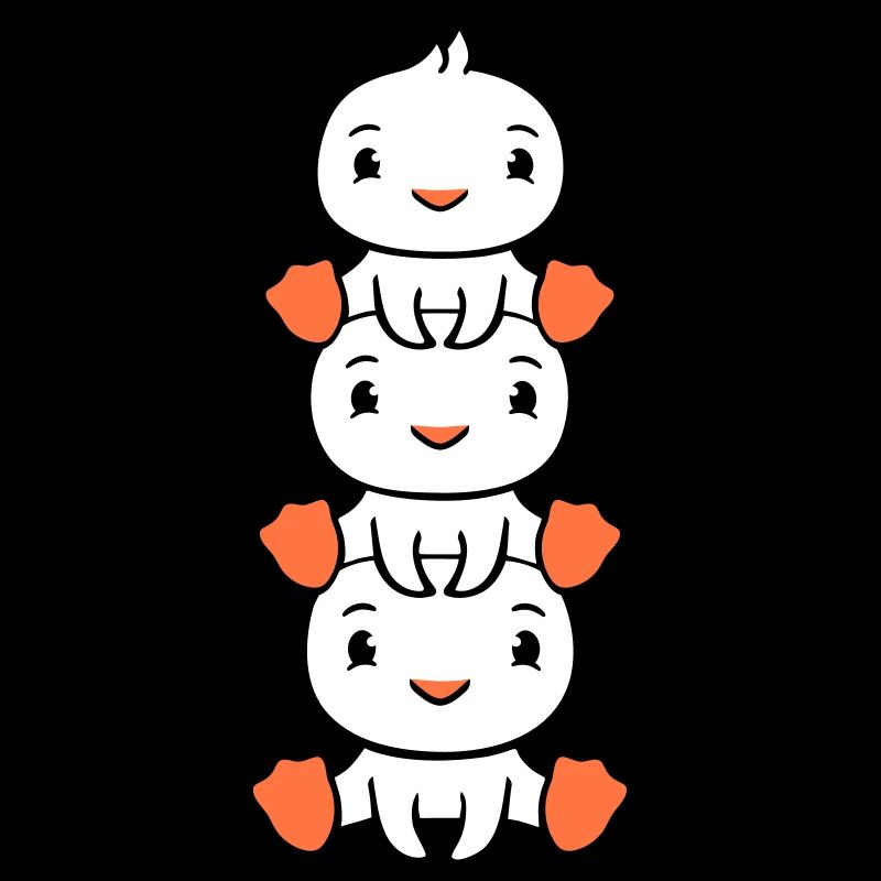 3 Enten Turm Freunde Kinder Huckepack sitzen Kopf
