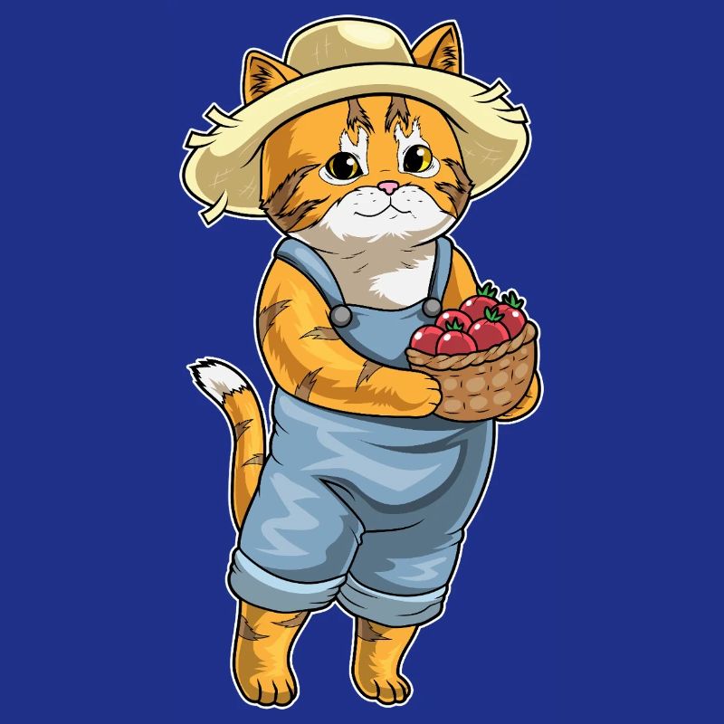Fermier de chats orange