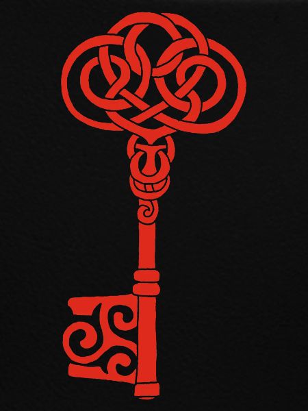 Red Celtic Key