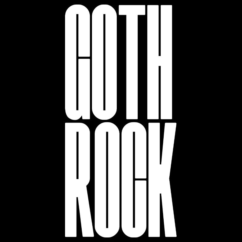 Art typographique vertical du goth rock