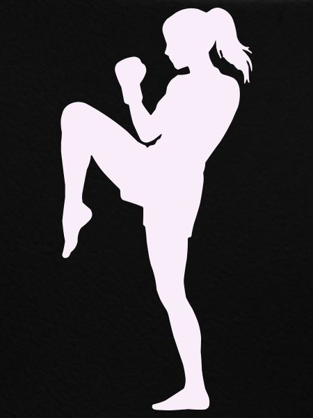 Frau Kampfsport Dynamischer Kick