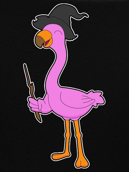 Flamingo Hexe Hexenhut