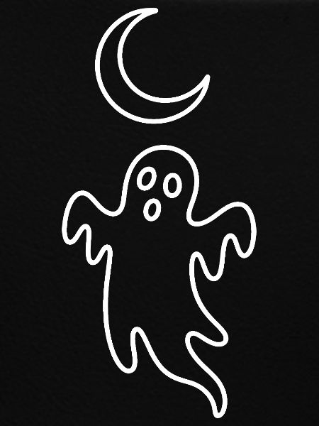 Moonlight Ghost Line Art