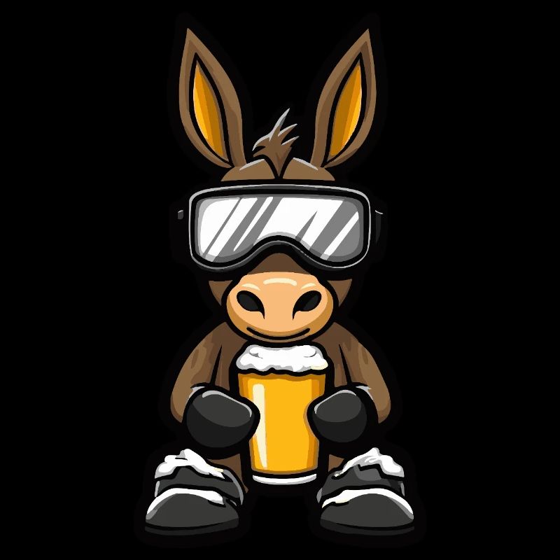 Esel Apres Ski Bier Comic