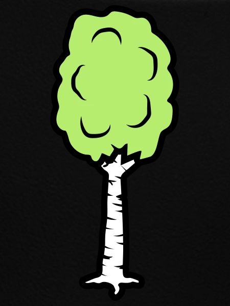 Comic Birch Trees