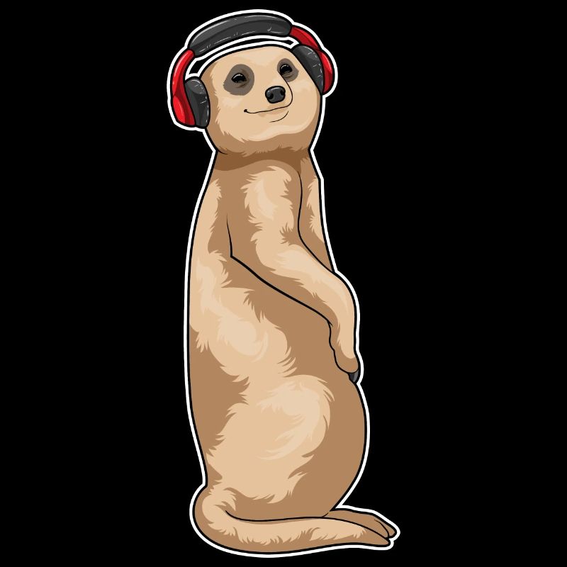 Erdmännchen Kopfhörer Musik