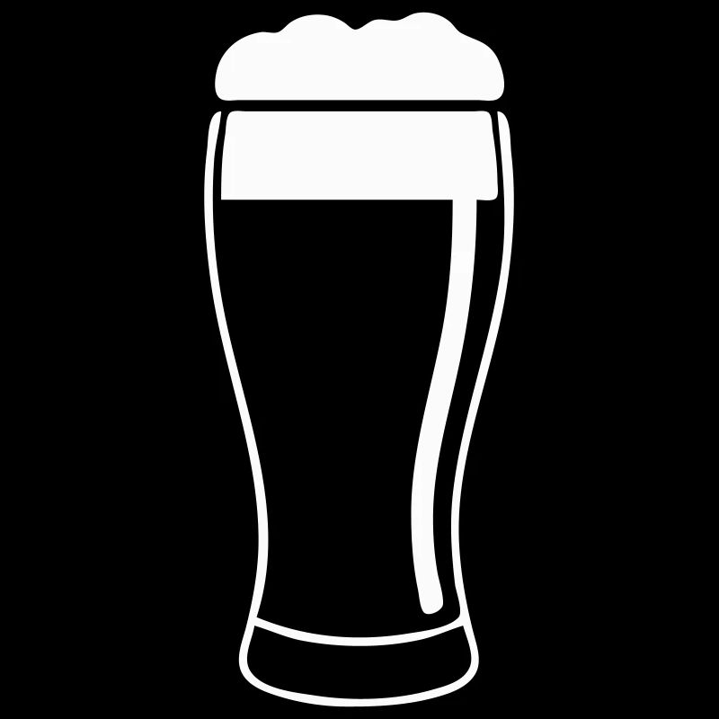 Beer glass with foam