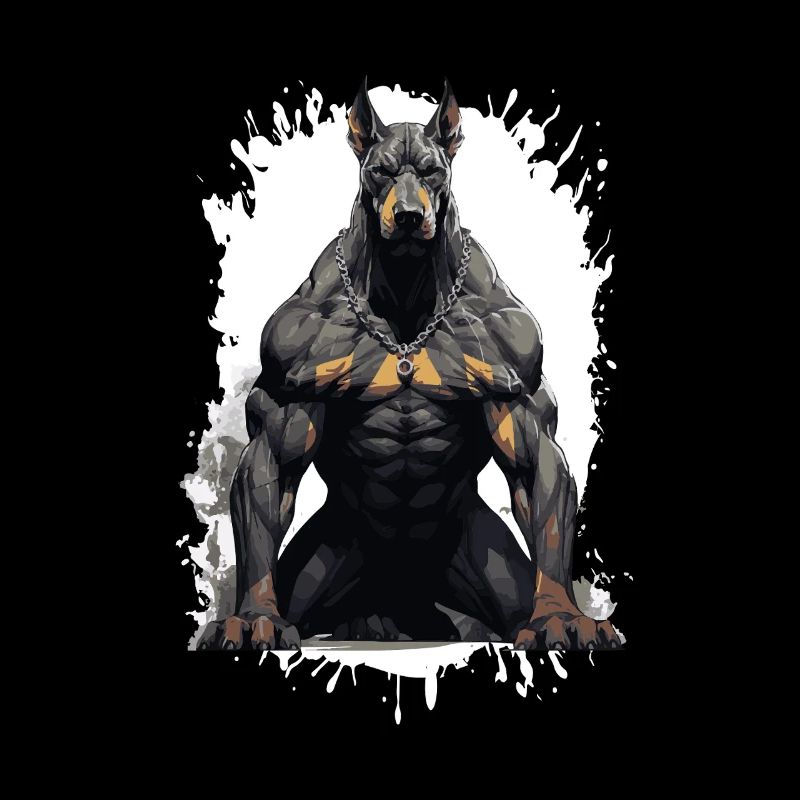 Muscles du chien Doberman