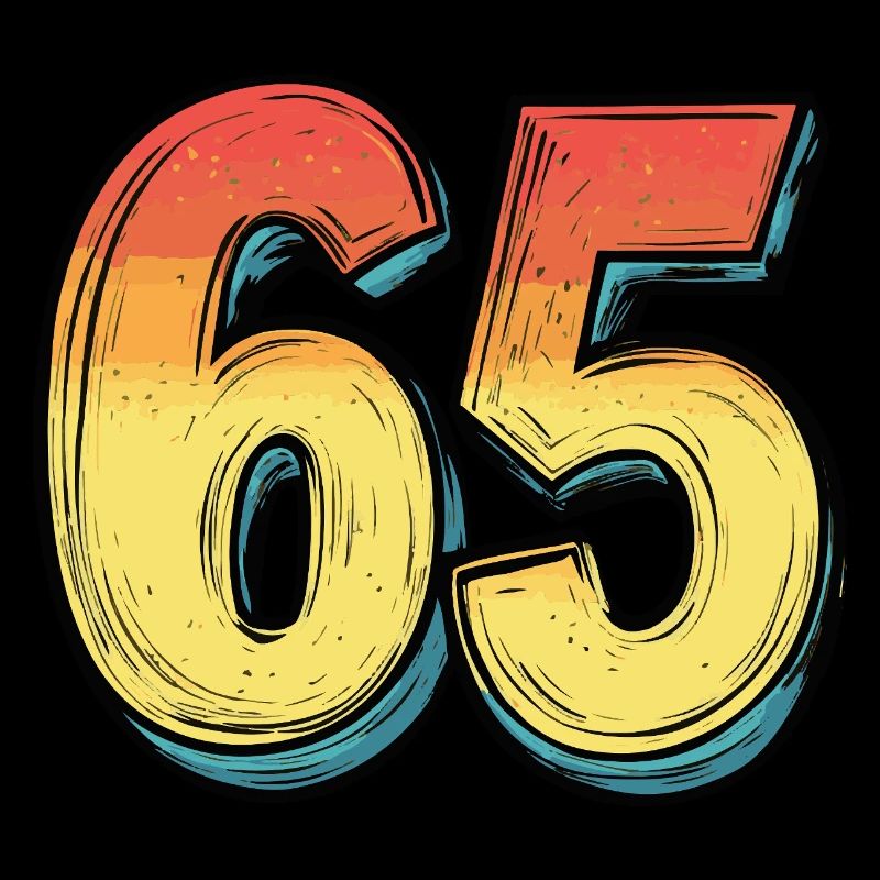 65 Zahl Comic