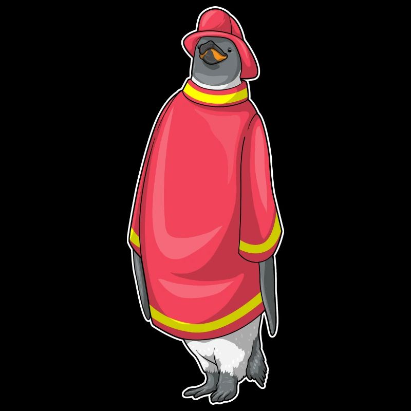 Pinguin Feuerwehrmann Feuerwehr