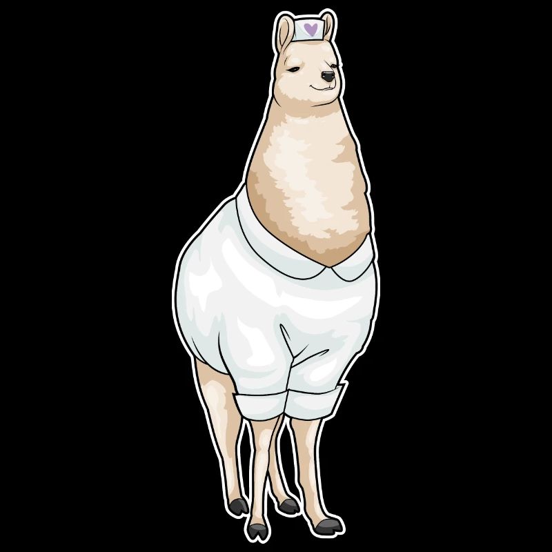 Lama Krankenschwester Herz