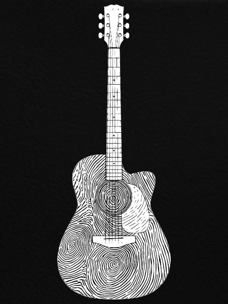 Guitar Music Art Design
