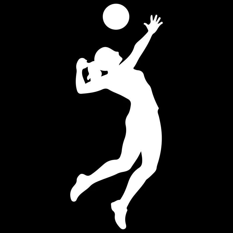 Volleyball player silhouette volleyball