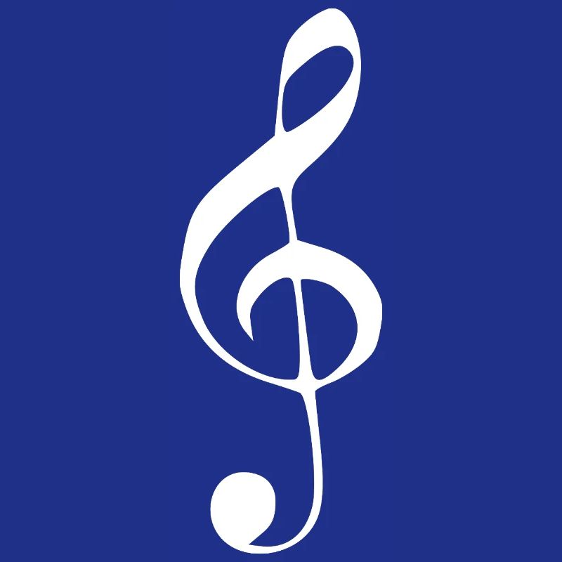 Note de clé de musique note note blanche