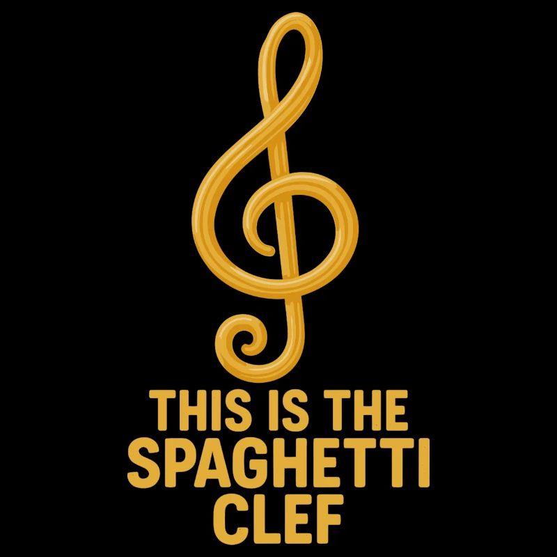 Spaghetti Musik Notenschlüssel