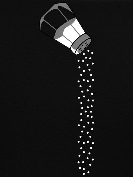 Falling salt design