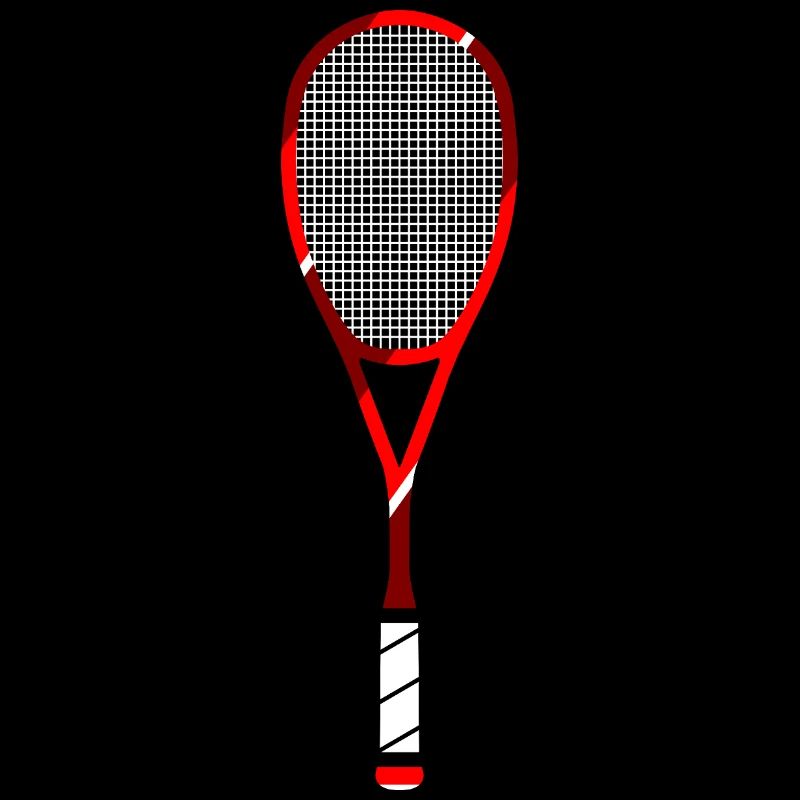 Squash Tennis Racket colorful red white