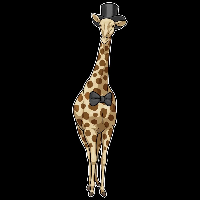 Mariage Giraffe Groom Bow