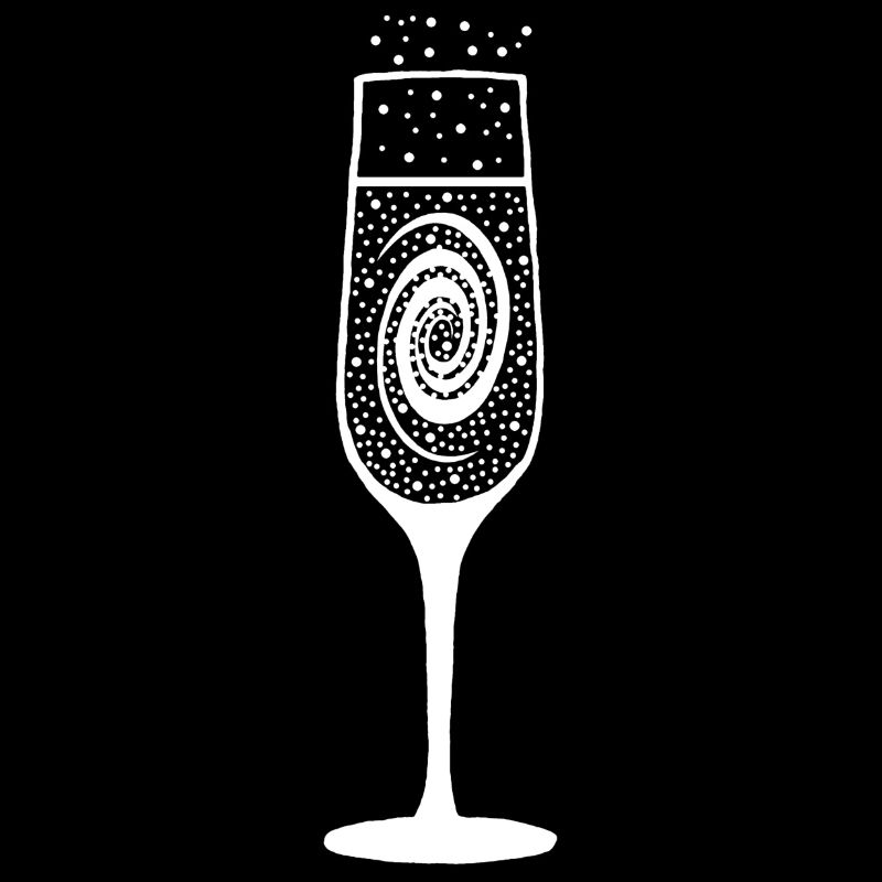 Verre, étoiles et galaxie