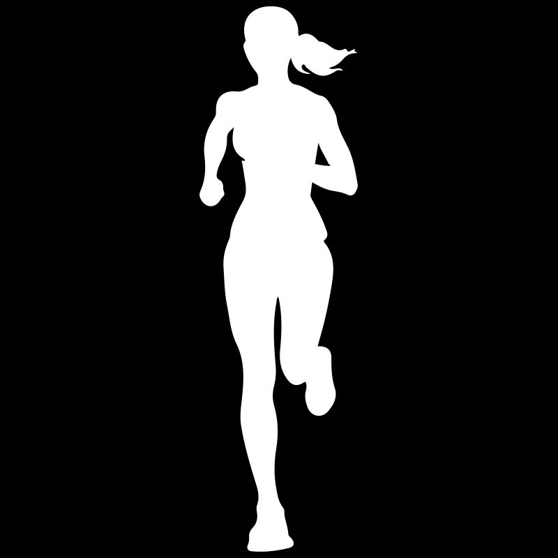 Marathon Runner Woman Running Silhouette