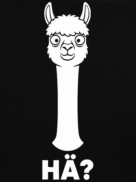 Lama mit fragendem Blick