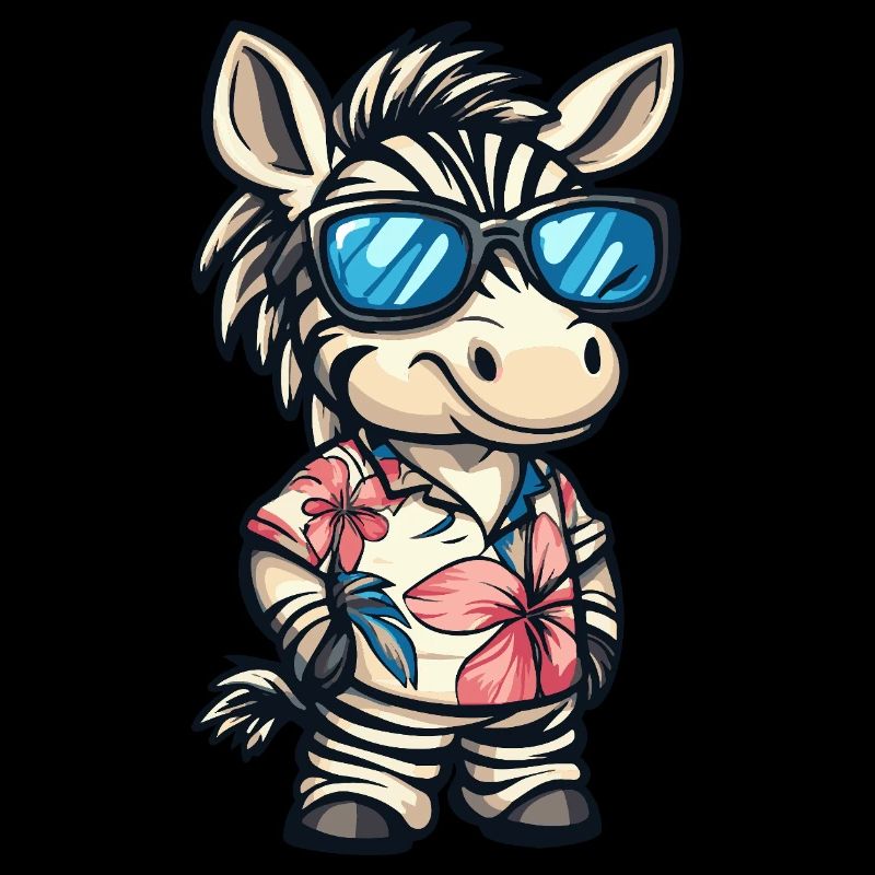 Zebra Comic Cool Sommer