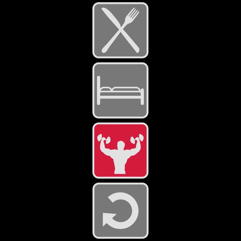 logo vertical manger sommeil train répéter répéter