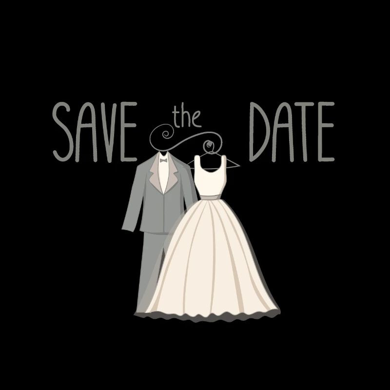 Hochzeit Save The Date Illustration