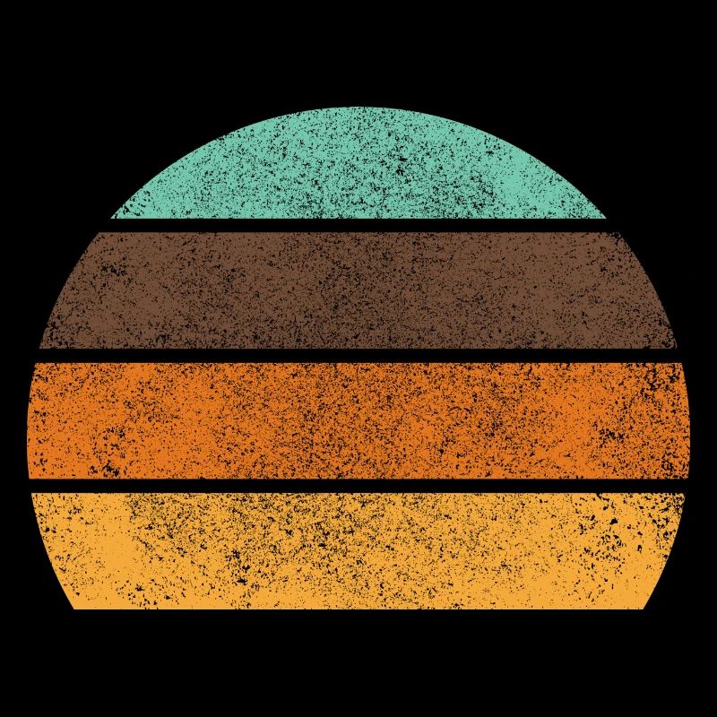 Retro Sonne Sunset Vintage Regebbogen Hintergrund