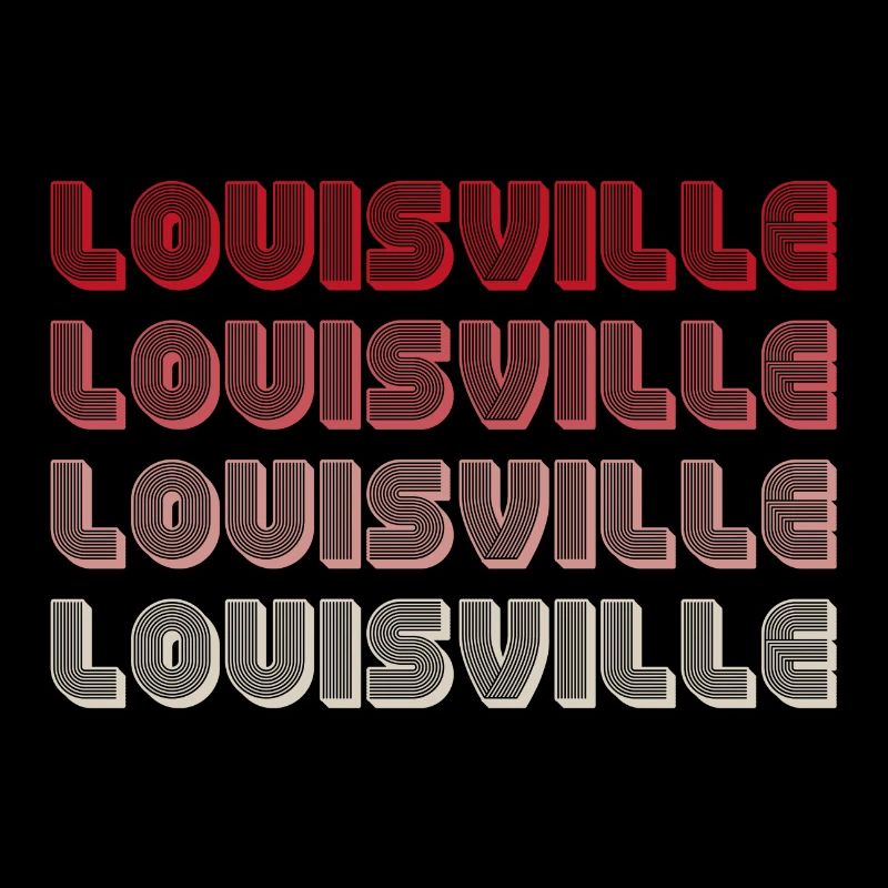 Louisville Vierfach Gradient Wortlogo