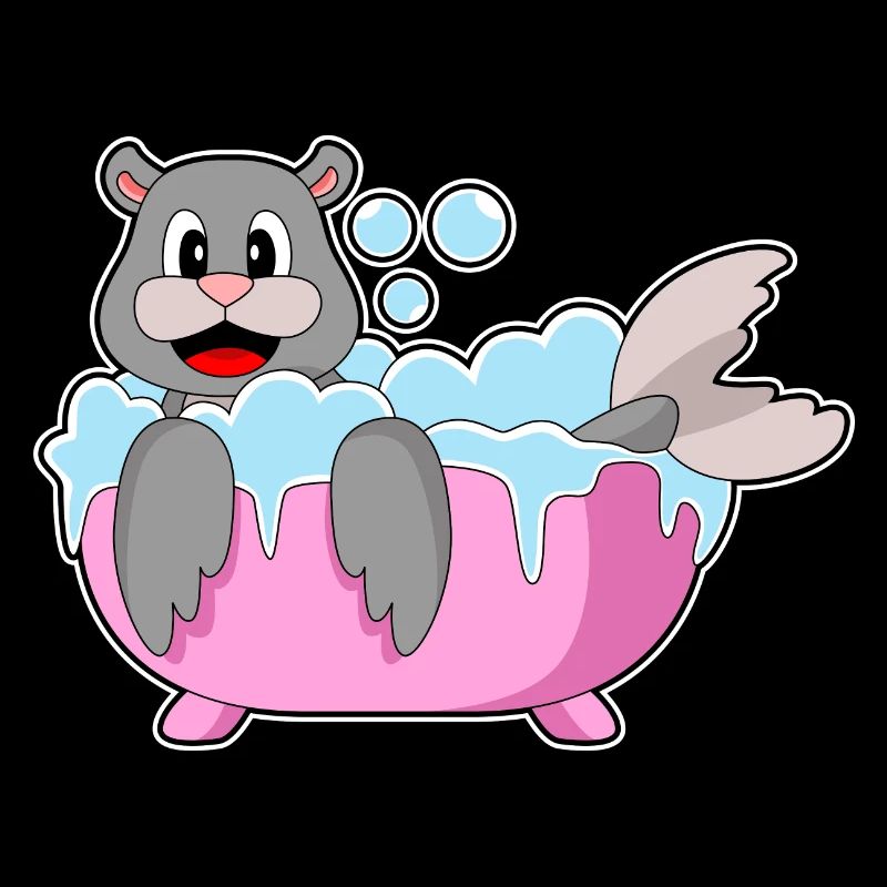 Seal Bathing Bathtub
