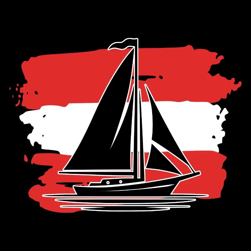 Österreich Flagge Segelboot