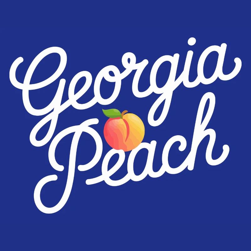 Georgia Peach Script Logo