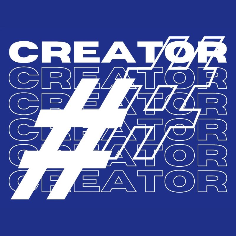 Creator Hashtag Typography