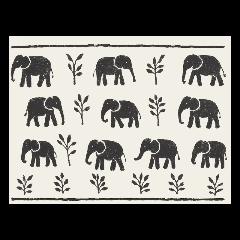 Elephants Yoruba(avec fond blanc)