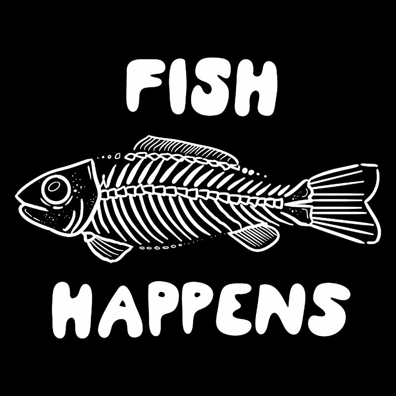 Fish Happens - Conception amusante de squelette de poisson