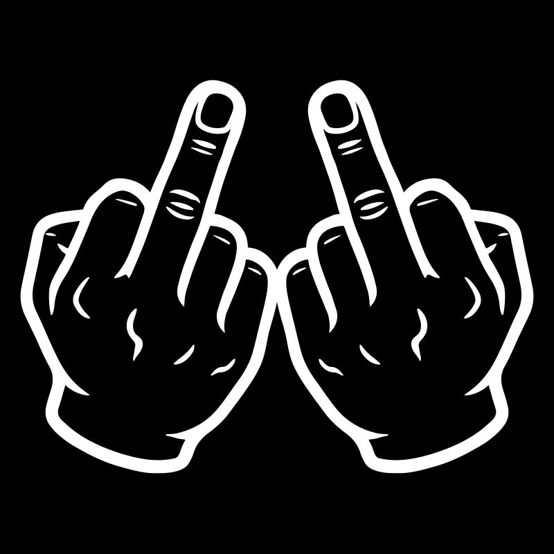 Hand Mittelfinger Frech