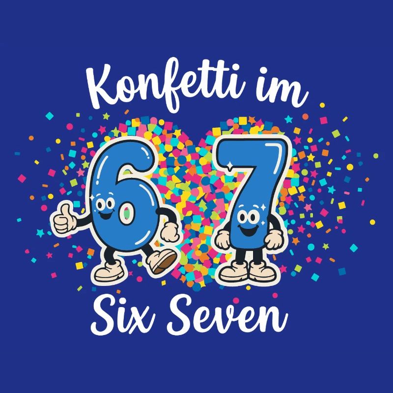 67 Six Seven Meme Confetti Carnival Cologne